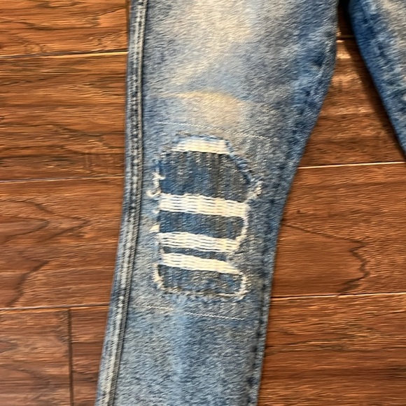 Good American Good Curve High Rise Raw Hem Distressed Skinny Jeans Size 2/26 - Picture 6 of 7